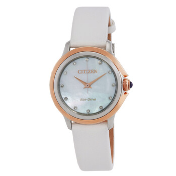 Ceci EcoDrive Diamond Mother of Pearl Dial Watch EM079900D