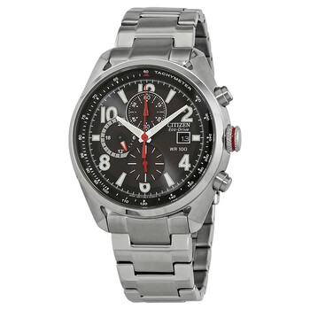 Chandler EcoDrive Chronograph Black Dial Watch CA036856E