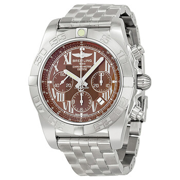 Chronomat B01 Brown Dial Stainless Steel Watch AB011011Q566SS