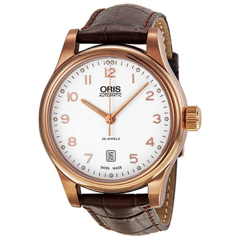 Classic White Dial Rose Gold PVD Watch 73375944891LS