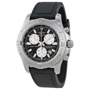 Colt Chronograph Black Dial Black Rubber Watch A7338811BD43
