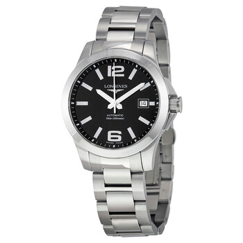 Conquest Automatic Black Dial Watch L36764586