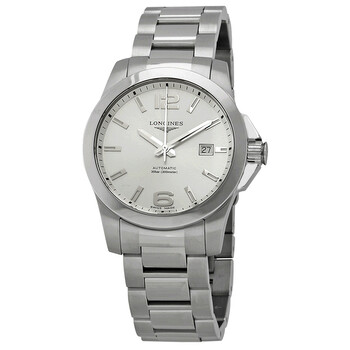 Conquest Automatic Silver Dial 41mm Watch L3.777.4.76.6