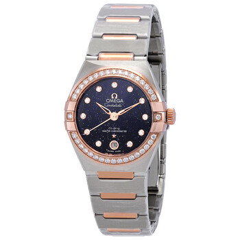 Constellation Automatic Blue Aventurine Glass Diamond Dial Watch 131.25.29.20.53.002