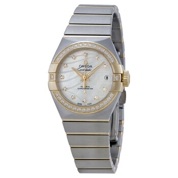Constellation Mother of Pearl Dial Steel and 18kt Yellow Gold Watch 123.25.27.20.55.004