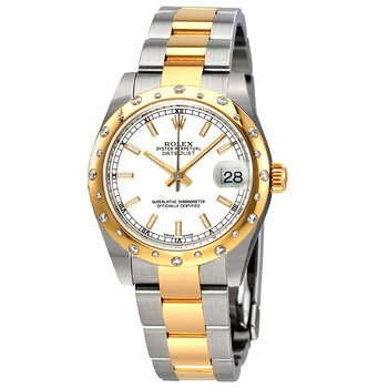 Datejust 31 Automatic White Dial 18K Gold Watch 178343WSO