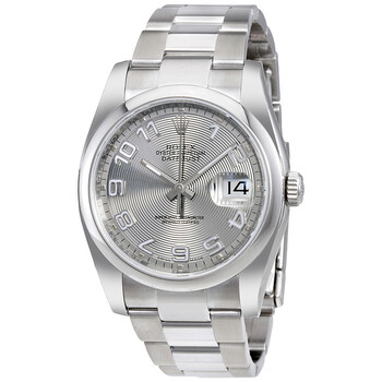 Datejust 36 Silver Concentric Dial Stainless Steel Oyster Bracelet Automatic Watch 116200SCAO