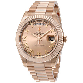 DayDate II Champagne Dial 18K Everose Gold President Automatic Watch 218235CRP