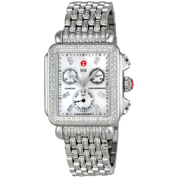Deco Day Chronograph Stainless Steel with Diamonds Watch MWW06P000116