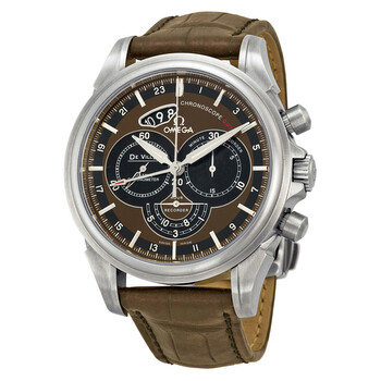 Deville Chronoscope Brown Dial Stainless Steel Watch