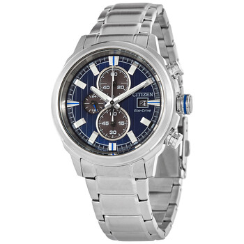EcoDrive Chronograph Blue Dial Watch CA073182L