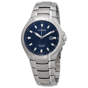 EcoDrive Super Titanium Blue Dial Watch BM743089L