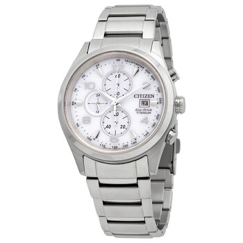 EcoDrive White Dial Titanium Watch CA065082A