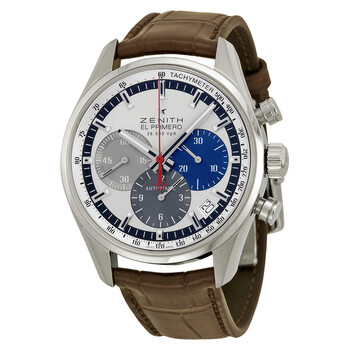 El Primero 36000 VPH Slver Dial Brown leather Watch 03.2150.40069.C713