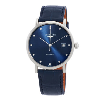 Elegant Automatic Diamond Blue Dial Watch L4.810.4.97.2