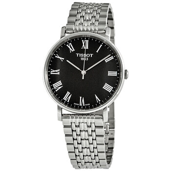 Everytime Medium Black Dial Watch T109.410.11.053.00