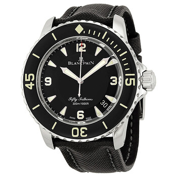 Fifty Fathoms Black Dial Stainless Steel Automatic Watch