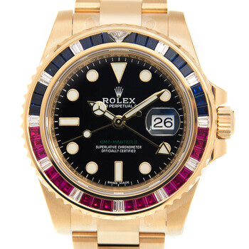 GMTMaster II Automatic Gem Set Bezel Black Dial Watch 116748SA