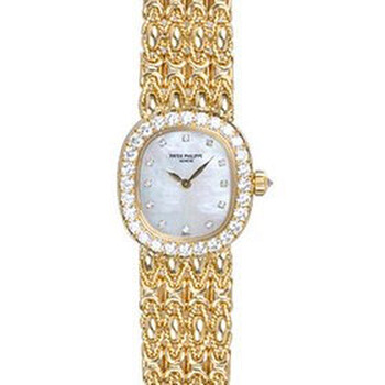 Golden Ellipse White Mother of Pearl Dial Watch 49312J