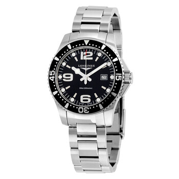 HydroConquest Black Dial Stainless Steel Watch L36404566