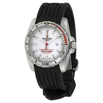 Hydronaut II White Dial Black Rubber Watch 24060WSBKRS