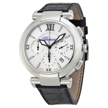 Imperiale Chronograph Automatic Silver Dial Stainless Steel Leather Strap Watch