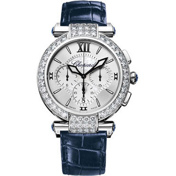 Imperiale Chronograph Diamond Mother of Pearl Dial 18 kt White Gold Watch
