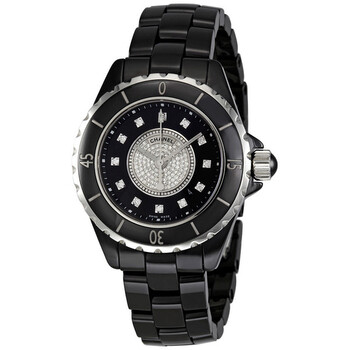 J12 Black Dial Ceramic Diamond Watch H2122