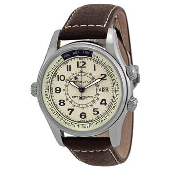 Khaki Navy Automatic GMT Strap Watch H77525553