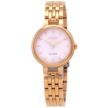 L EcoDrive Pink Dial Watch EM099382X