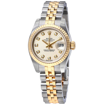 Lady Datejust Ivory Sunbeam Diamond Dial Automatic Watch 179173IVDJ