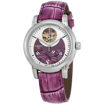 Lady Heart Purple Leather Automatic Watch T050.207.16.031.00