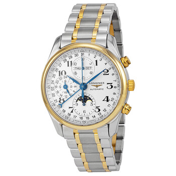 Master Collection Chronograph White Dial Steel and 18k Yellow Gold Watch L26735787