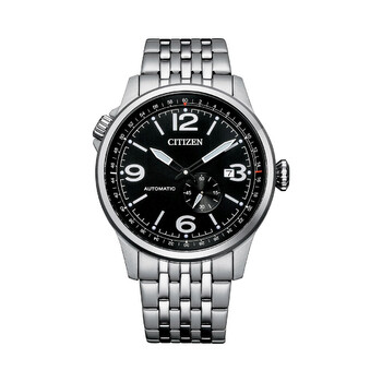 Mechanical Black Dial Watch NJ014084E