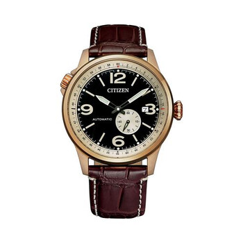 Mechanical Quartz Black Dial Watch NJ014319E