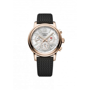 Mille Miglia Chronograph Silver Dial 18 Carat Rose Gold Automatic Watch