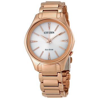 Modena White Dial Rose Goldtone Watch EM059356A
