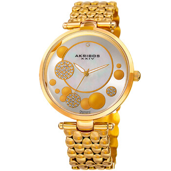 Mother of Pearl Dial Goldtone Diamond Watch AK963YG