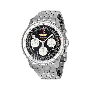 Navitimer 01 Black Dial Stainless Steel Watch AB012012BB02SS