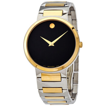 Open Box  Movado Temo Quartz Black Dial Watch
