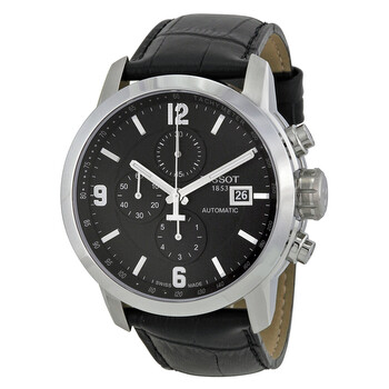 PRC 200 Black Dial Automatic Leather Watch T055.427.16.057.00