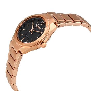 Paradigm Black Dial Rose Goldtone Watch FE209354E