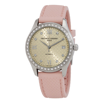 Pink Ribbon Automatic Diamond Silver Dial Watch FC303LGD3BD6PR