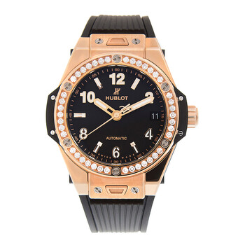 Preowned Hublot Big Bang Diamond Black Dial Watch 465.OX.1180.RX.1204