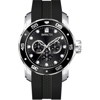 Pro Diver Scuba GMT Quartz Black Dial Watch