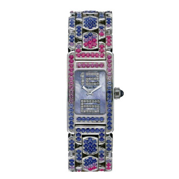 Promesse MultiColored Sapphire and White Gold Watch 67465BC.YY.1189BC.02