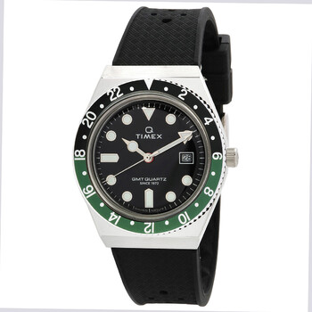 Q Timex GMT Quartz Black Dial Watch TW2W57500