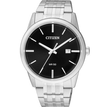 Quartz Black Dial Stainless Steel Watch BI500052E