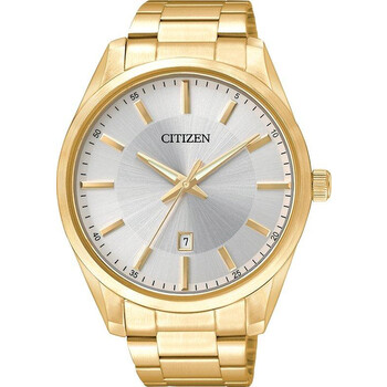 Quartz Silver Dial Yellow Goldtone Watch BI103258A