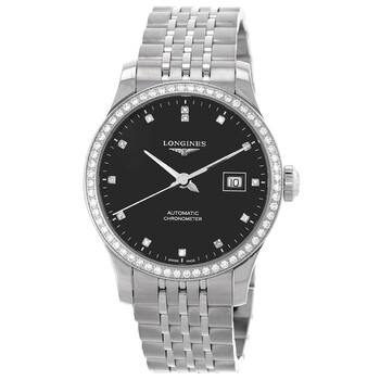 Record Automatic Diamond Black Dial Watch L23210576
